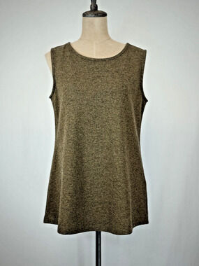 NWT Sassy BOUTIQUE #13650 Heathered Olive Sweater Knit Tank #0231 XS